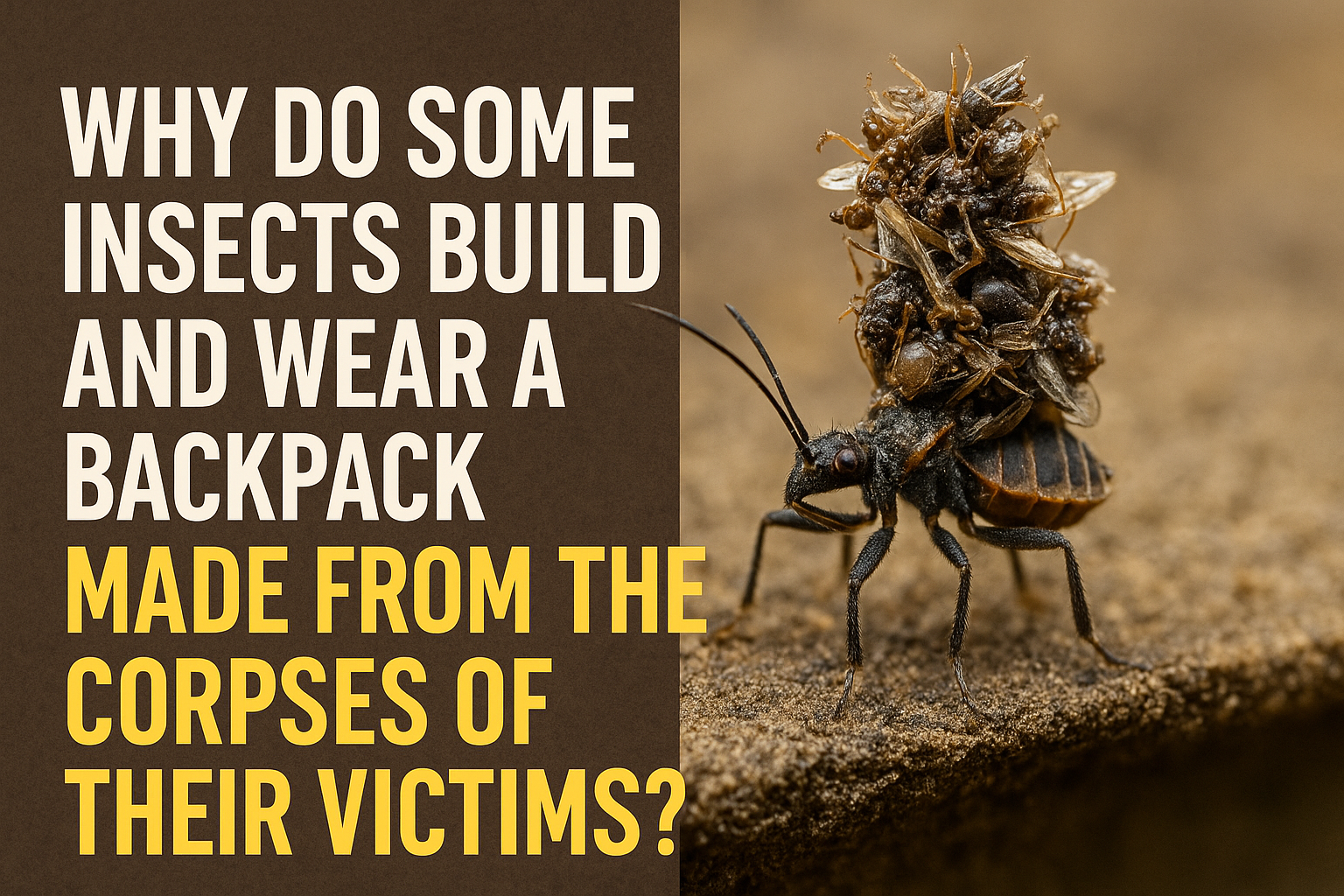 Why do some insects build and wear a backpack made from the corpses of ...