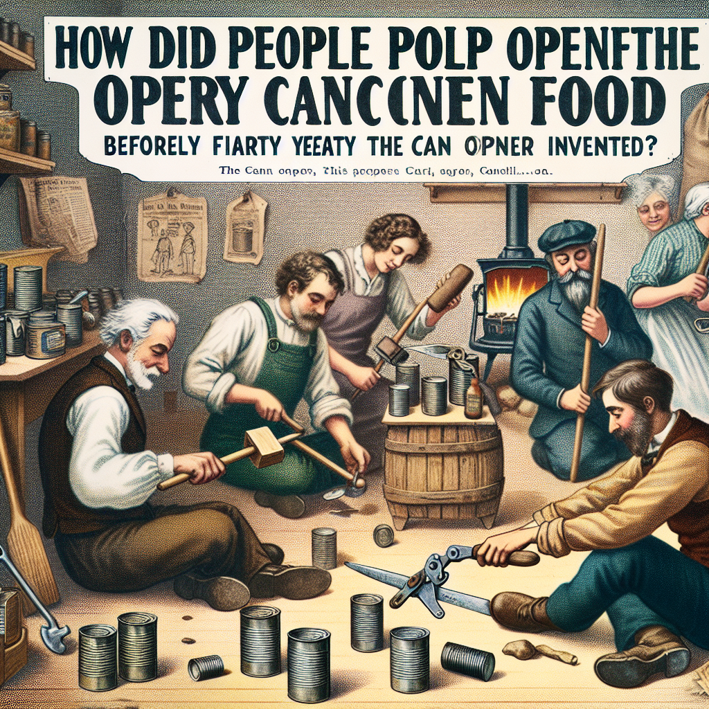How did people open canned food for nearly fifty years before the can ...