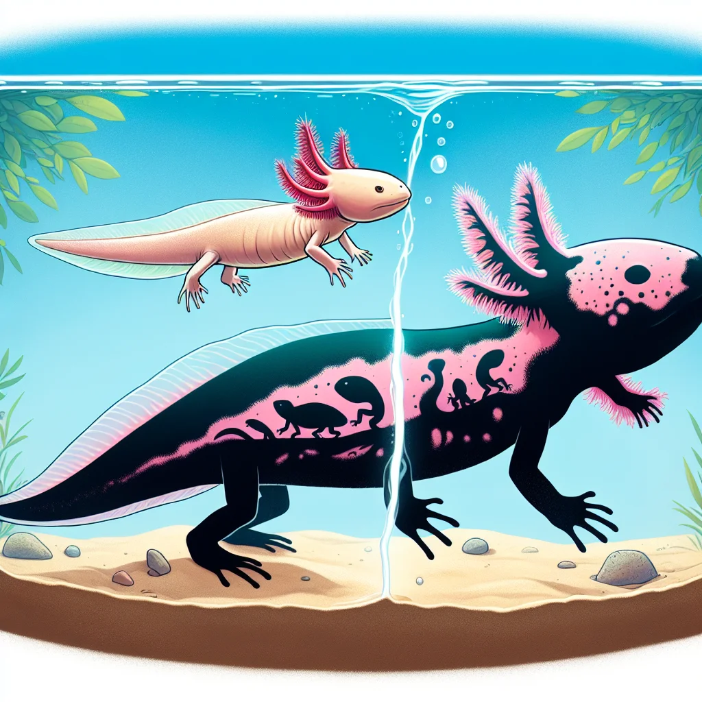 Why do pet axolotls remain in their aquatic larval stage their entire ...