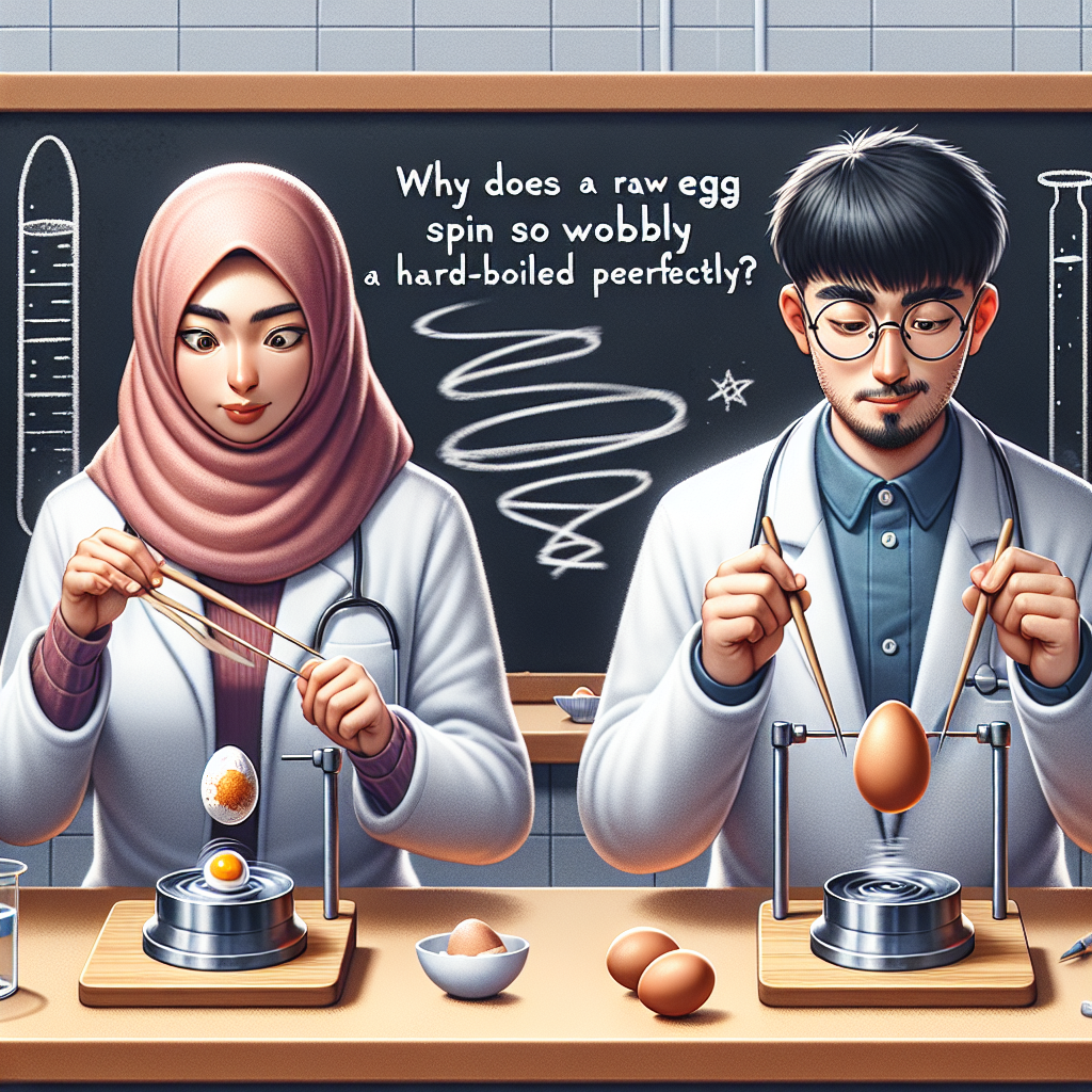 Why does a raw egg spin so wobbly while a hard-boiled one spins ...